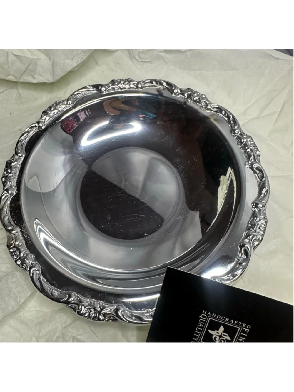 Vintage International Silver Company Silver Serveware Curved Plate